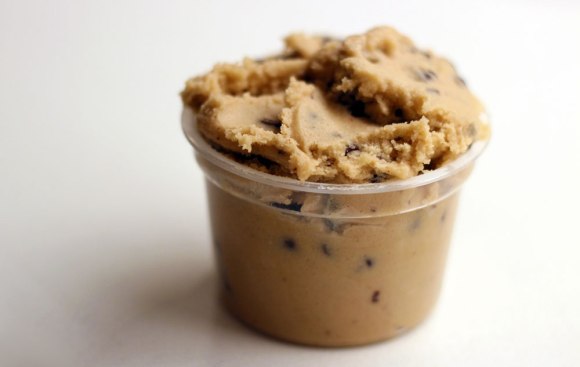 One of The Cookie Dough Café's nut-free cookie dough cups
