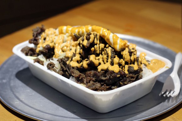 A bulgoli rice bowl from Korilla