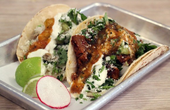 Two tacos— from Taqueria Diana