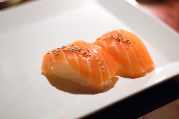 Two pieces of salmon